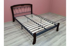 Кровать "Муза 4 Лайт" КМД9 Черная (1400*2000) (ножки-шоколад) с коваными изделиями в Тюмени - tyumen.mebel-74.com | фото