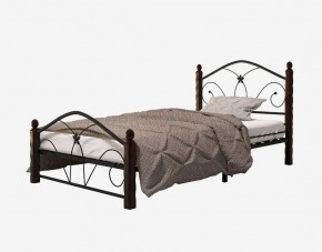 Кровать "Селена 1" Черная (900*2000) (ножки-шоколад) с коваными элементами в Тюмени - tyumen.mebel-74.com | фото