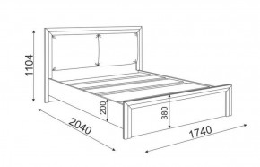 Кровать 1.6 Глэдис М31 с настилом и мягкой частью (ЯШС/Белый) в Тюмени - tyumen.mebel-74.com | фото