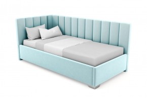Кровать угловая Хлоя интерьерная +основание (120х200) 2 кат. ткани в Тюмени - tyumen.mebel-74.com | фото