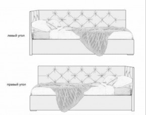 Кровать угловая Хлоя интерьерная +основание (120х200) в Тюмени - tyumen.mebel-74.com | фото