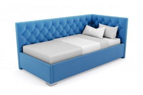 Кровать угловая Виола интерьерная +основание (120х200) 1 кат. ткани в Тюмени - tyumen.mebel-74.com | фото
