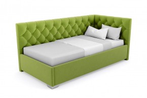 Кровать угловая Виола интерьерная +основание/ПМ/бельевое дно (120х200) 1 кат. ткани в Тюмени - tyumen.mebel-74.com | фото