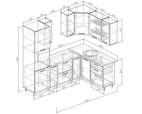 Кухонный гарнитур угловой Бланка 2400х1600 (Стол. 38мм) в Тюмени - tyumen.mebel-74.com | фото