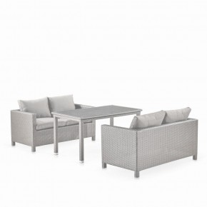 Обеденный комплект плетеной мебели с диванами T256C/S59C-W85 Latte в Тюмени - tyumen.mebel-74.com | фото