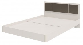 Парус Кровать 1200 на щитах (Белый/Графит) в изголовье 3 декор. квадрата в Тюмени - tyumen.mebel-74.com | фото