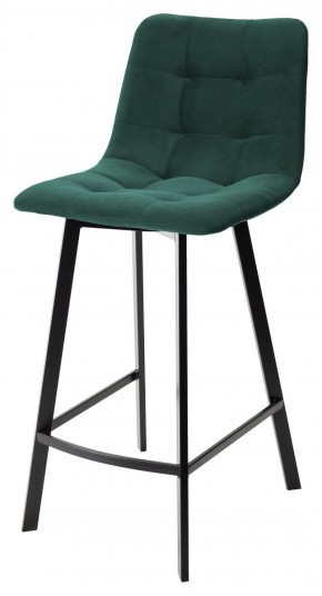 Полубарный стул CHILLI-QB SQUARE зеленый #19, велюр / черный каркас (H=66cm) М-City в Тюмени - tyumen.mebel-74.com | фото