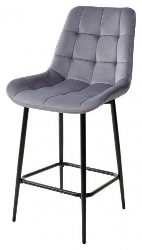 Полубарный стул ХОФМАН, цвет H-14 Серый, велюр / черный каркас H=63cm М-City в Тюмени - tyumen.mebel-74.com | фото