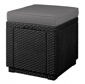 Пуфик Куб с подушкой (Cube with cushion) графит - прохладный серый в Тюмени - tyumen.mebel-74.com | фото