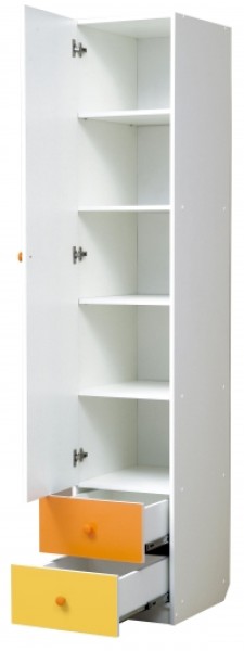 Шкаф 1-но дверный с ящиками и зеркалом Радуга (400) в Тюмени - tyumen.mebel-74.com | фото
