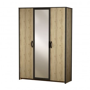Шкаф 3-дверный с зеркалом №885 Гранж в Тюмени - tyumen.mebel-74.com | фото