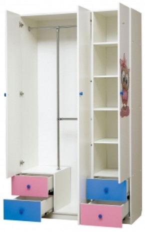 Шкаф 3-х дверный с ящиками и фотопечатью Совята 3.1 (1200) в Тюмени - tyumen.mebel-74.com | фото