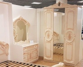 Шкаф 3-х дверный с зеркалами (01.143) Роза (беж) в Тюмени - tyumen.mebel-74.com | фото