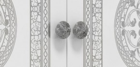 Шкаф 4-х дверный с зеркалами (12.244) Грация (белый/серебро) в Тюмени - tyumen.mebel-74.com | фото