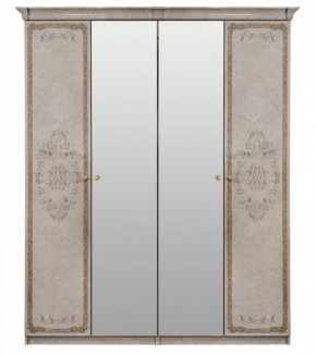 Шкаф 4-х створчатый (1+2+1) с Зеркалом "Патрисия" (крем) в Тюмени - tyumen.mebel-74.com | фото