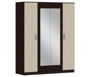 Шкаф 4х дверный с зеркалами Уют СБ-2750/1.Н (Венге/Паллада) в Тюмени - tyumen.mebel-74.com | фото