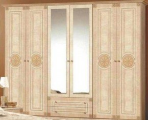 Шкаф 6-и дверный с зеркалами (02.146) Рома (беж) в Тюмени - tyumen.mebel-74.com | фото