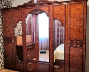 Шкаф 6-и дверный с зеркалами (03.146) Ольга (орех) в Тюмени - tyumen.mebel-74.com | фото