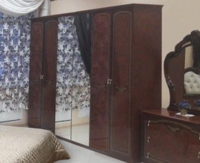 Шкаф 6-ти дверный с зеркалами (08.246) Ирина (орех) в Тюмени - tyumen.mebel-74.com | фото