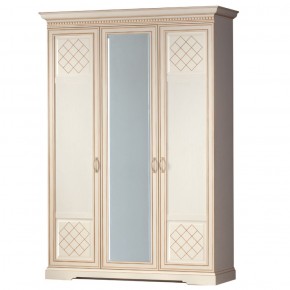 Шкаф для одежды 3-дверный №800 Парма кремовый белый в Тюмени - tyumen.mebel-74.com | фото