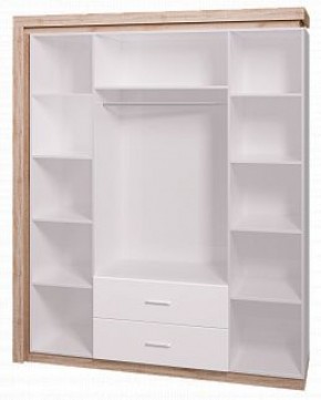 Шкаф для одежды с ящиками 4-х створчатый с зеркалом Люмен 16 в Тюмени - tyumen.mebel-74.com | фото