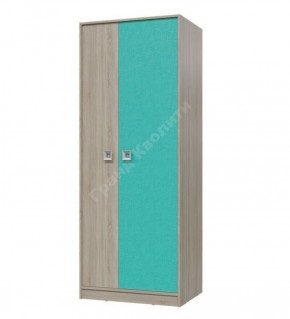 Шкаф для одежды Сити (Арт. 6-9411) Дуб Сонома/Аква в Тюмени - tyumen.mebel-74.com | фото