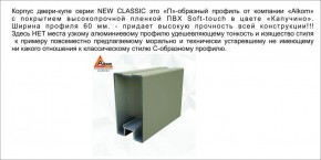 Шкаф-купе 1700 серии NEW CLASSIC K6Z+K6+B2+PL3 (2 ящика+2 штанги) профиль «Капучино» в Тюмени - tyumen.mebel-74.com | фото