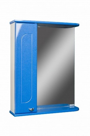 Шкаф-зеркало Радуга Синий металлик 55 левый АЙСБЕРГ (DA1129HZR) в Тюмени - tyumen.mebel-74.com | фото