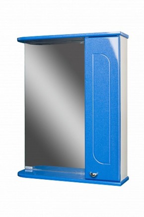 Шкаф-зеркало Радуга Синий металлик 55 правый АЙСБЕРГ (DA1129HZR) в Тюмени - tyumen.mebel-74.com | фото