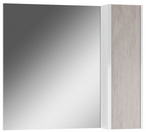 Шкаф-зеркало Uno 80 Дуб серый левый/правый Домино (DU1504HZ) в Тюмени - tyumen.mebel-74.com | фото