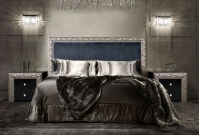Спальный гарнитур Тиффани Premium черная/серебро в Тюмени - tyumen.mebel-74.com | фото