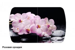 Стол Бостон 900*600 (опоры Брифинг) Стекло/фотопечать Розовая Орхидея в Тюмени - tyumen.mebel-74.com | фото