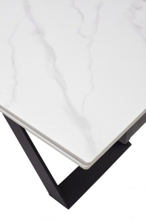 Стол LIVORNO 180 MATT WHITE MARBLE SOLID CERAMIC / BLACK, ®DISAUR в Тюмени - tyumen.mebel-74.com | фото