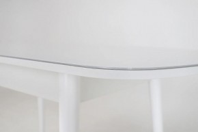 Стол раскладной со стеклом (опоры массив цилиндрический) "Хоста" в Тюмени - tyumen.mebel-74.com | фото