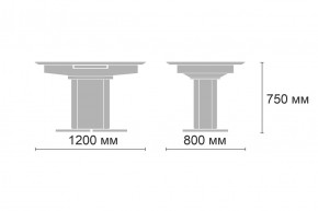 Стол раздвижной МАДРИД В1 (мрамор белый/белый) в Тюмени - tyumen.mebel-74.com | фото