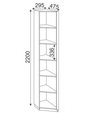 Угловая секция Глэдис М25 (Дуб Золотой/Цемент светлый) в Тюмени - tyumen.mebel-74.com | фото