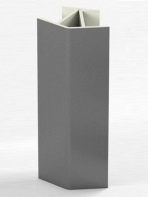 Угловое соединение для цоколя 135 гр. h100 мм (Алюминий, Белый, Черный, Сонома) в Тюмени - tyumen.mebel-74.com | фото