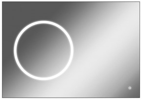 Зеркало Eclipse 100 black с подсветкой Sansa (SE1032Z) в Тюмени - tyumen.mebel-74.com | фото