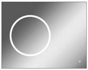 Зеркало Eclipse 90 black с подсветкой Sansa (SE1031Z) в Тюмени - tyumen.mebel-74.com | фото
